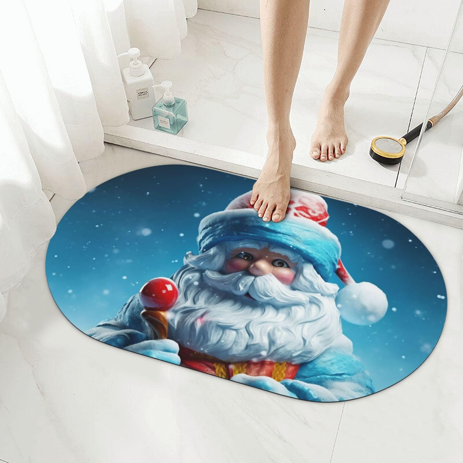 Tapis de bain en pierre terre de diatomée absorbant 50x80cm