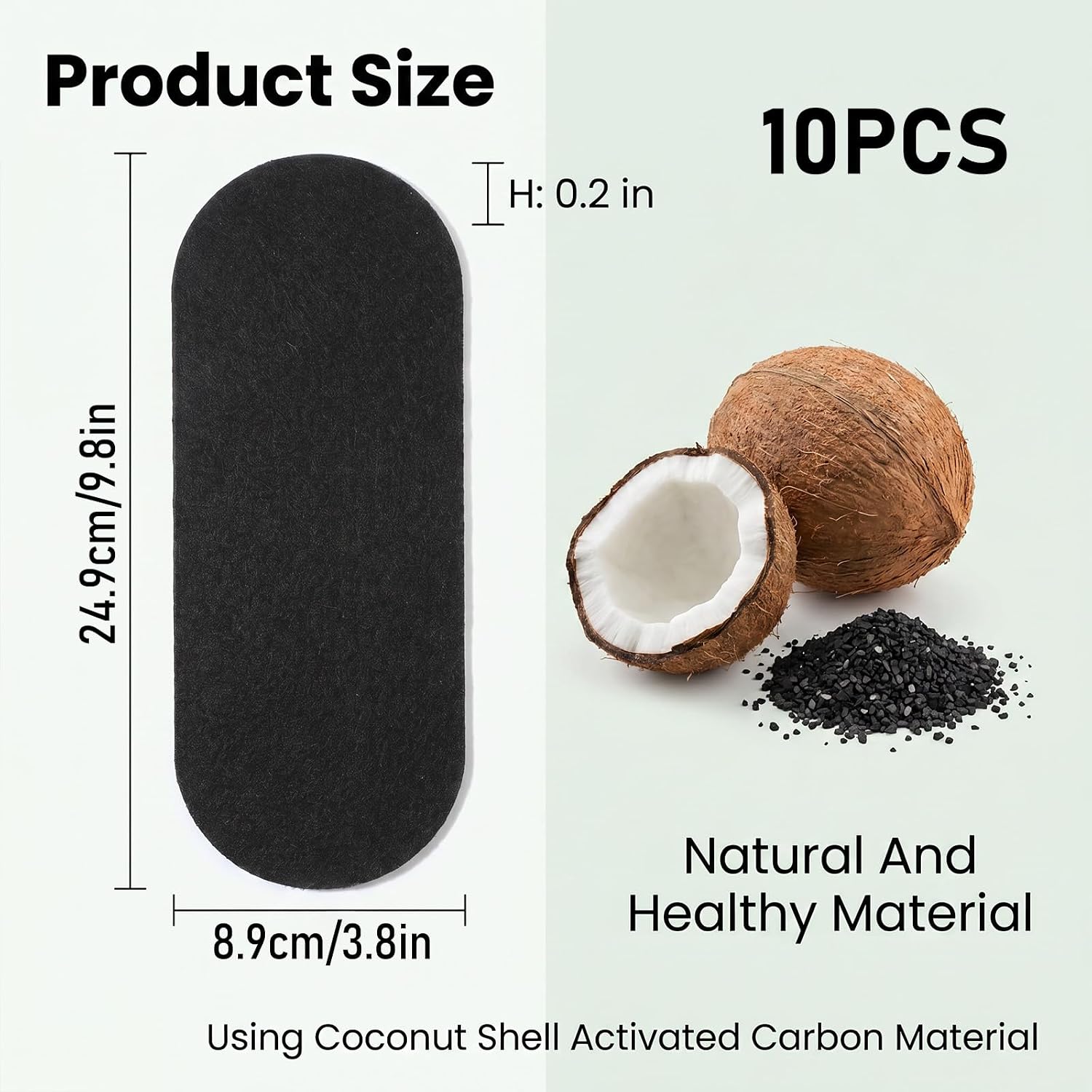 10PCS Ceiling Fan Filter for Blade Activated Carbon Fan Air Filter
