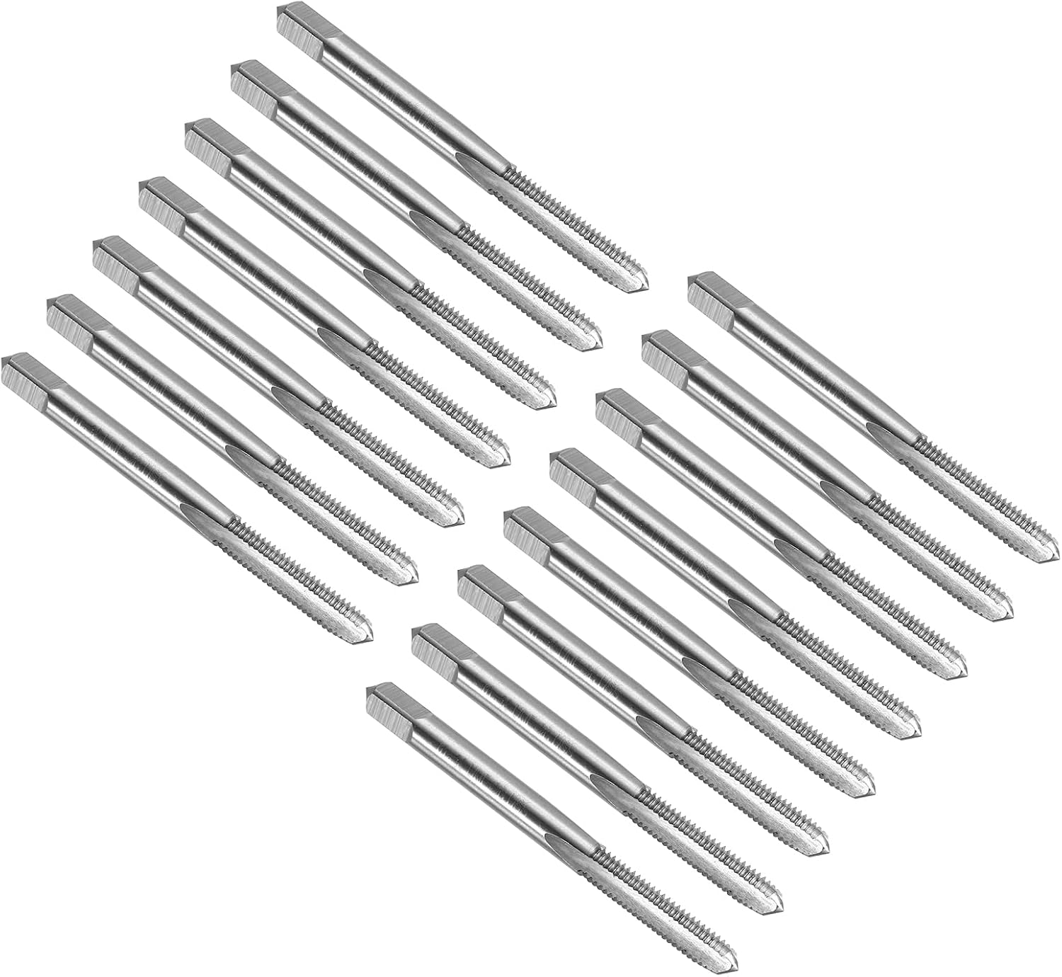 uxcell 15pcs Straight Flute Thread Tap, 10-32 UNF Screw Threading Tapping Tool Thread Milling Machine Taps, High-Speed Steel 6542 (HSS 6542)