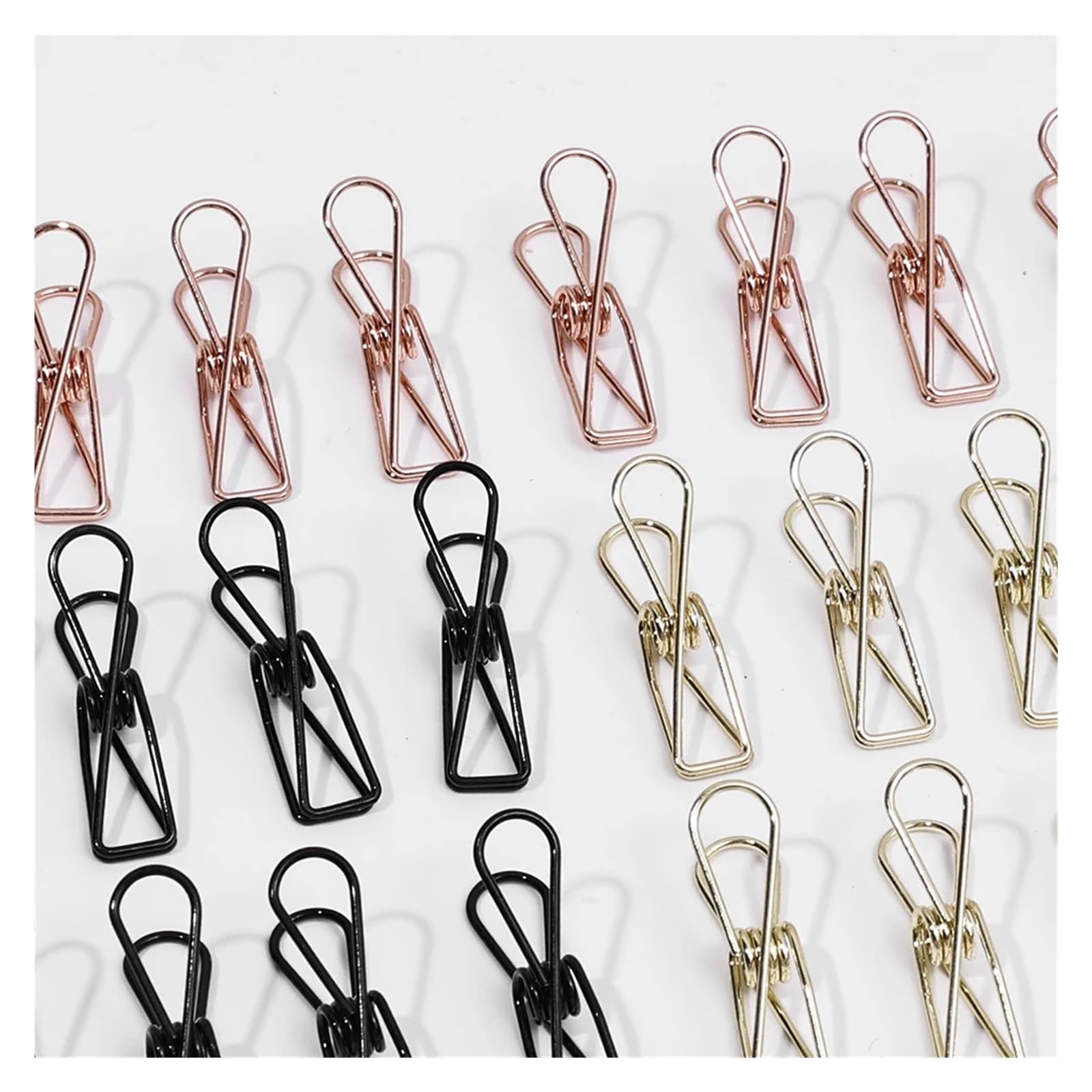 Metall-Wäscheklammern, 200 Stück, Metallklemmen, Dichtungsclip, winddicht, für Fotos, Zuhause, Aufbewahrung, Werkzeuge für Wäscheleine, Befestigung, Handtuch, Socken, Unterwäsche
