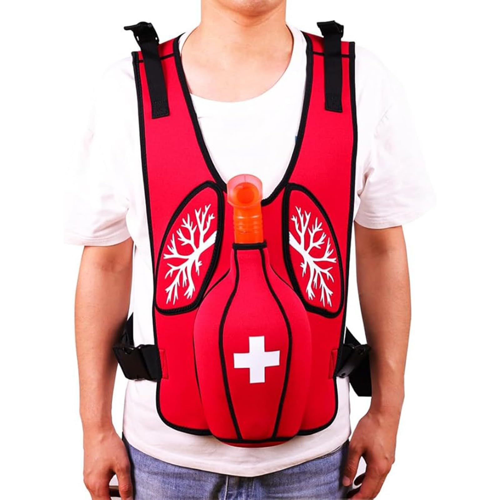 Gilet de formation anti-étouffement Heimlich, gilet de simulation d'obstruction des voies respiratoires pour démonstrations pédagogiques A