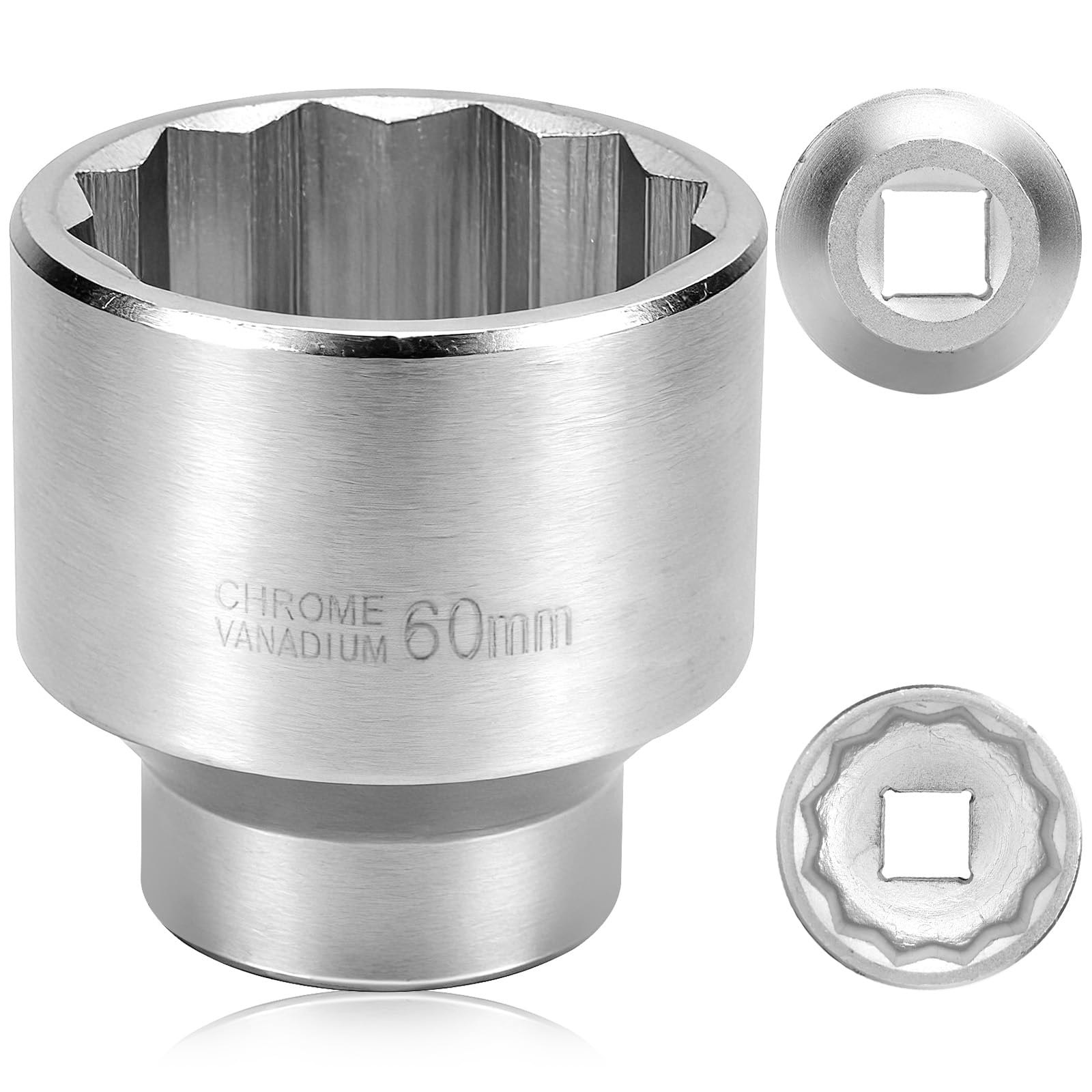 Douille XZN anti-ripage pour clé à choc 3/4 douille 12 pans en acier CR-V long 80mm