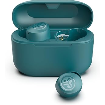 JLab Go Air Pop+ True Wireless Headphones - Bluetooth Teal In-Ear Headphones Bluetooth Wireless Earbuds Earbuds with Microphone USB-C Charging Box Dual Connect EQ3 Sound