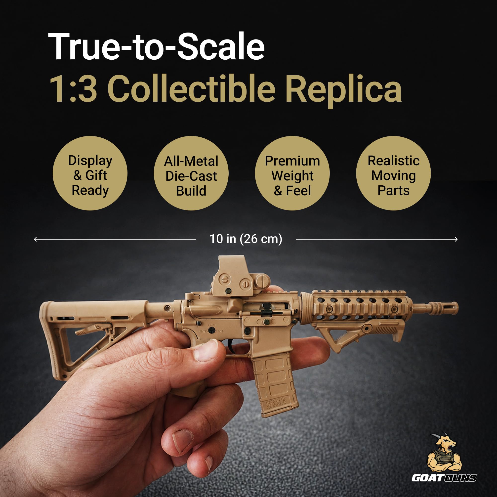 Amazon.co.jp: GOAT GUNS AR-15 モデル - 1:3 コレクタブルスケール