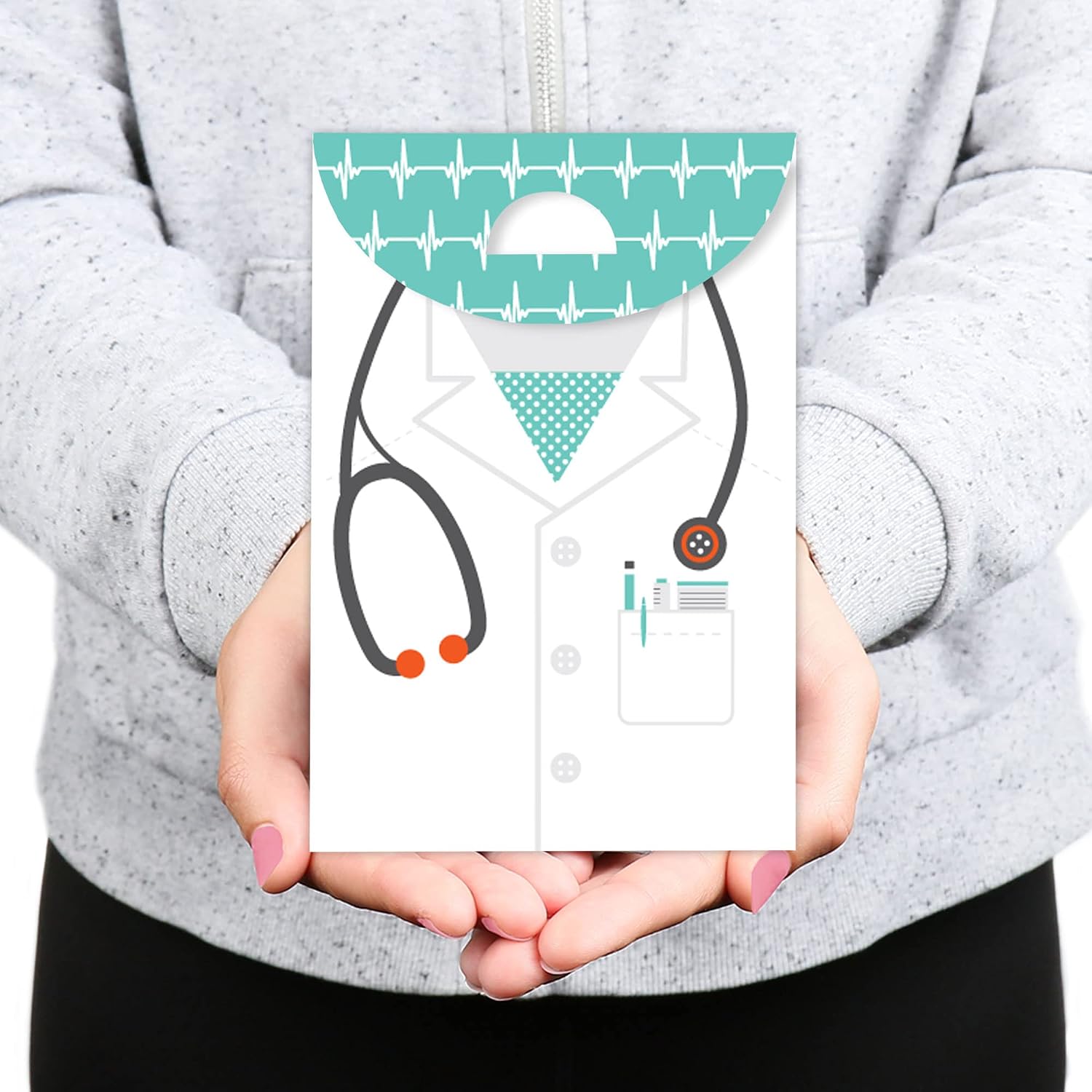 Big Dot of Happiness Medical School Grad - Doctor Graduation Gift Favor Bags - Party Goodie Boxes - Set of 12