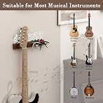 CoolGift Mart Glowing Guitar Wall Mount, Musical Notes Design, Pick Holder with Guitar Capo Storage, USB Powered, Premium Wood and Acrylic, Gift for Music Lovers