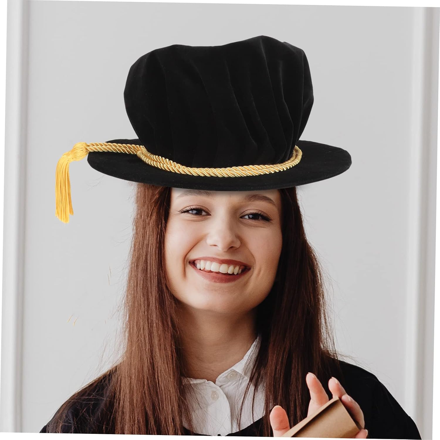 Doctoral Graduation Hat Comfortable Adult Graduation Tam Prop for Ceremony Unique Design for Unforgettable Memories Lightweight and Fun Fits All