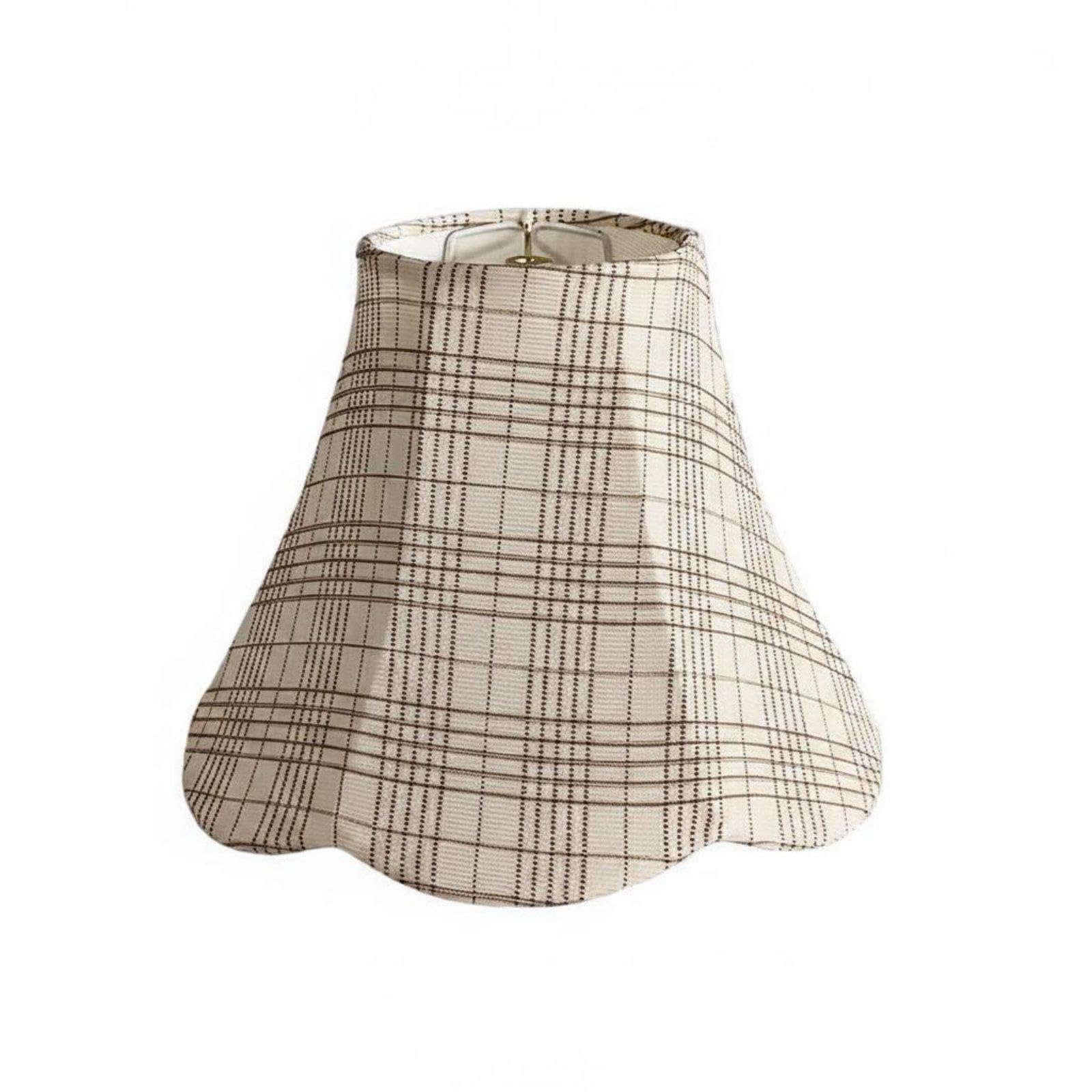Detachable Lampshade American Style Fringe Lampshade Easy Assembly Fabric Table Lamp Shade for Bedroom, Living Room, Hotel 15x33x25 Line Wave-image-23