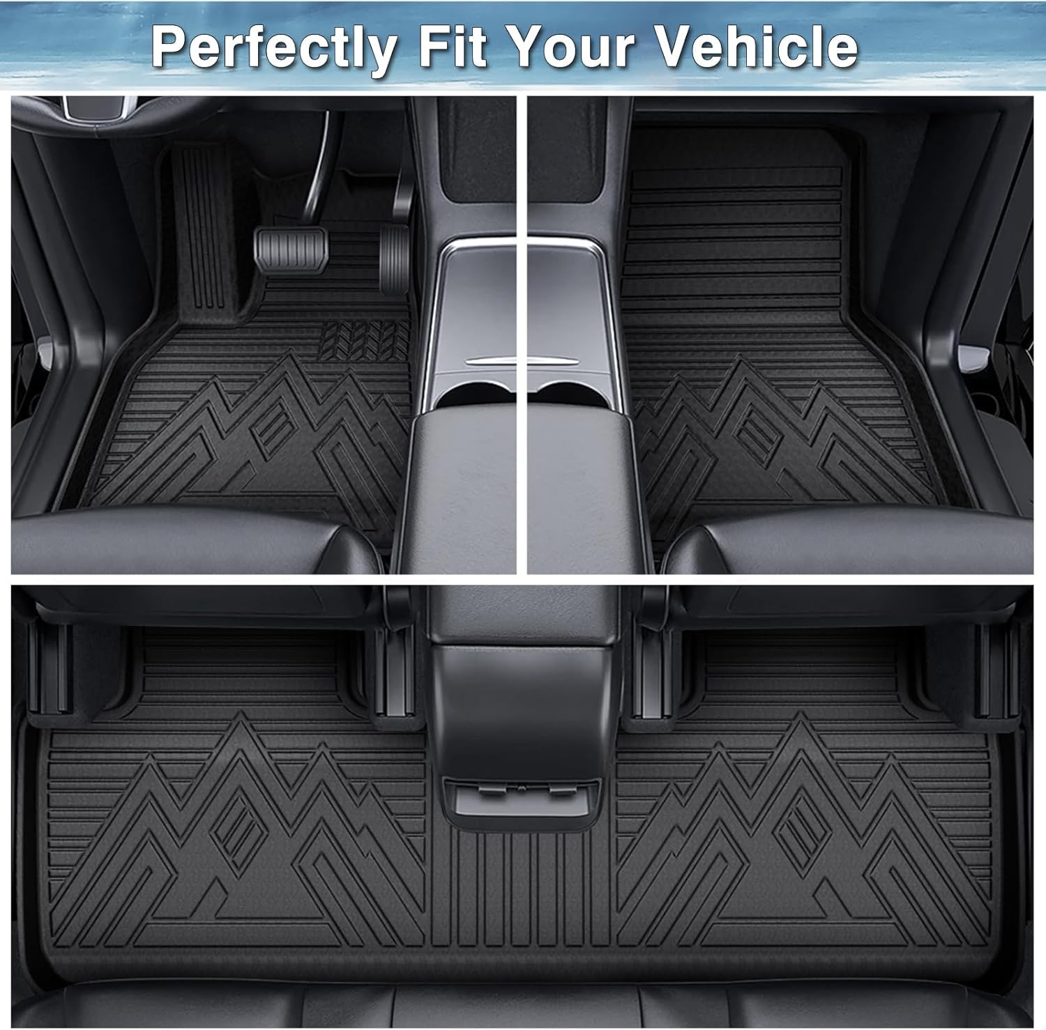 Mixsuper Sportage Floor mats-Floor mat for Kia Sportage Not Fits Hybrid Models 2023-2026 All Weather TPE Floor Liners — view 3