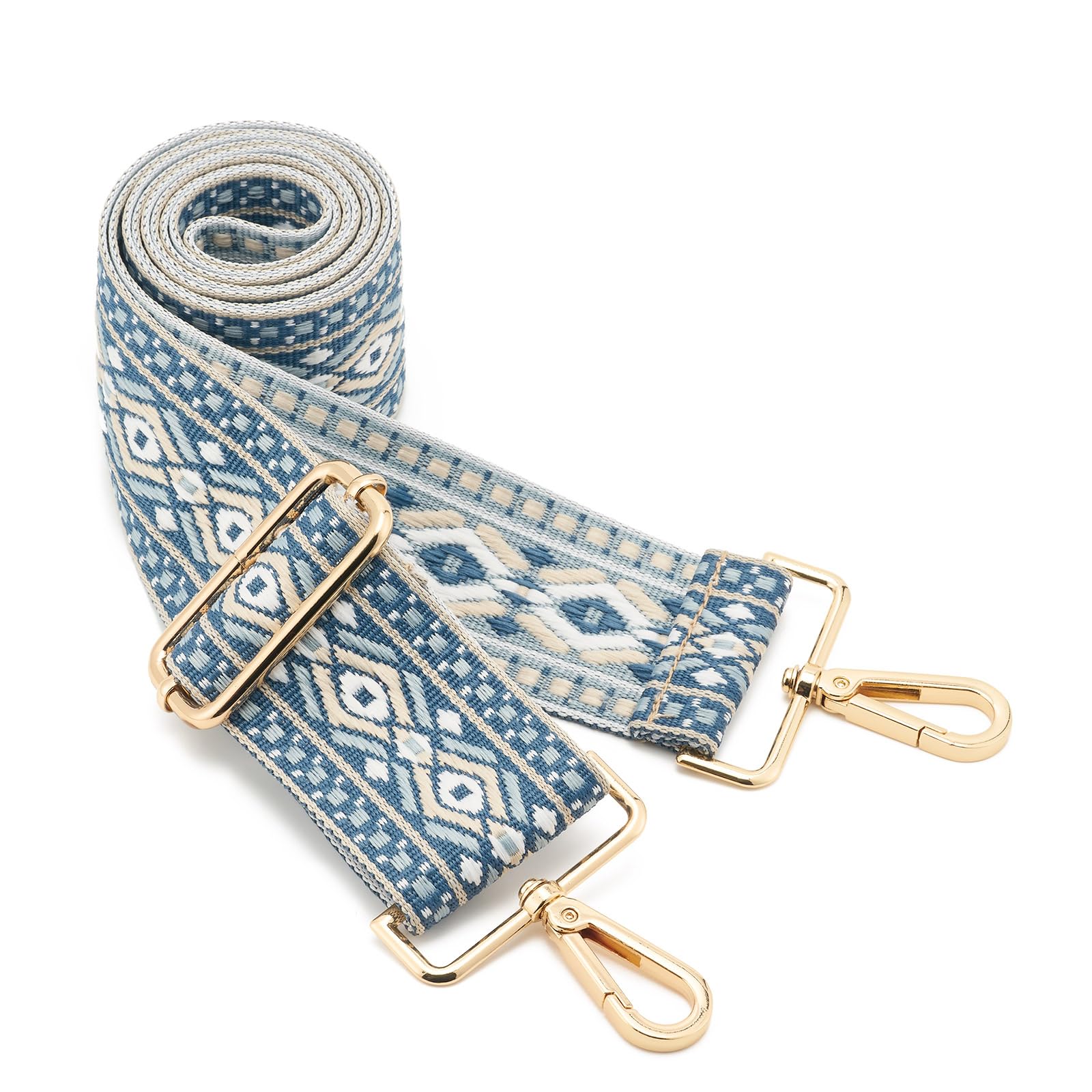 Wide Shoulder Strap Adjustable Replacement Belt Guitar Style Crossbody Bag Handbag Strap Multicolor Canvas Straps(Wide:2in)(Color16)