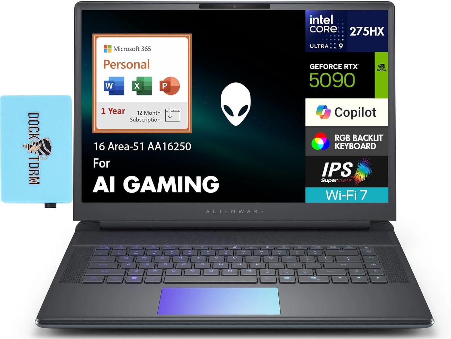 Alienware 16 Area-51 AA16250 AI Gaming Laptop 16.0″ WQXGA (Intel Ultra 9-275HX, …