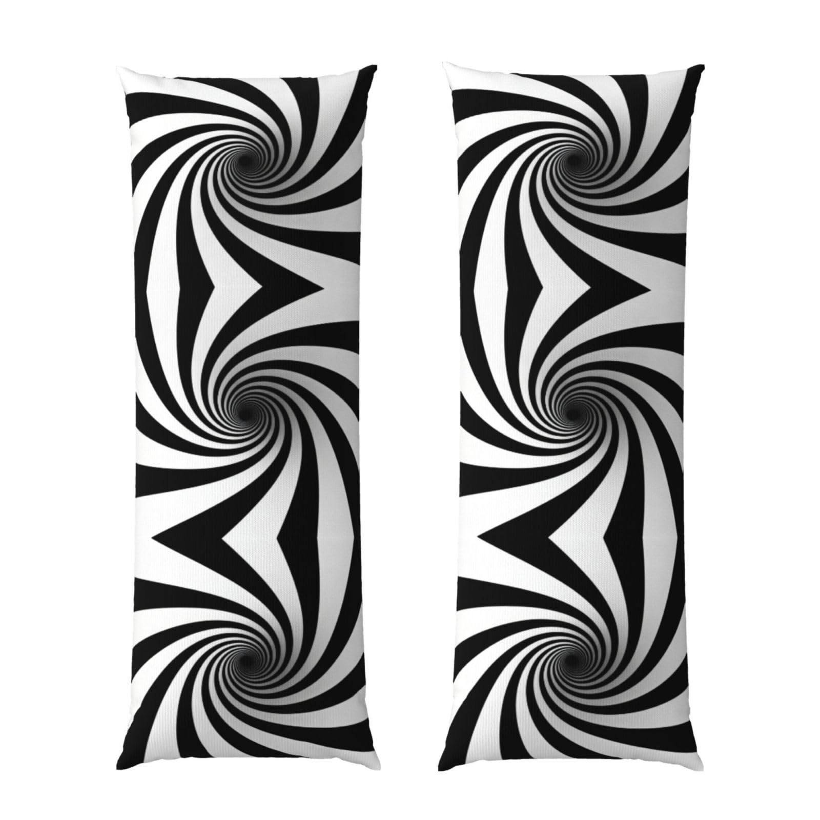 Infinite Spiral Vortex Body Pillowcase 20x60-Ultra Soft Plush Long Pillow Cover with Hidden Zip for Sleeping