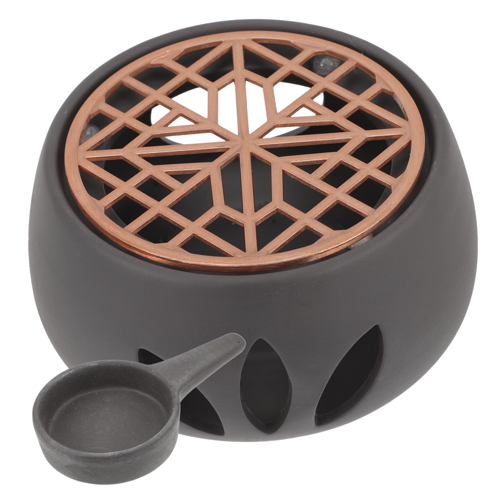 HEALLILY Teapot Warmer Candle Ceramic Tea Warmer Japanese Style Tea Stove Holder