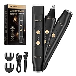 Akunbem Groin & Body Hair Trimmer for Men Bikini Trimmer Women Electric Ball Pubic Shaver IPX7 Waterproof Wet & Dry Use Versatile Shaver for Temple Groin Nose Ear Hairs Beard (Black)