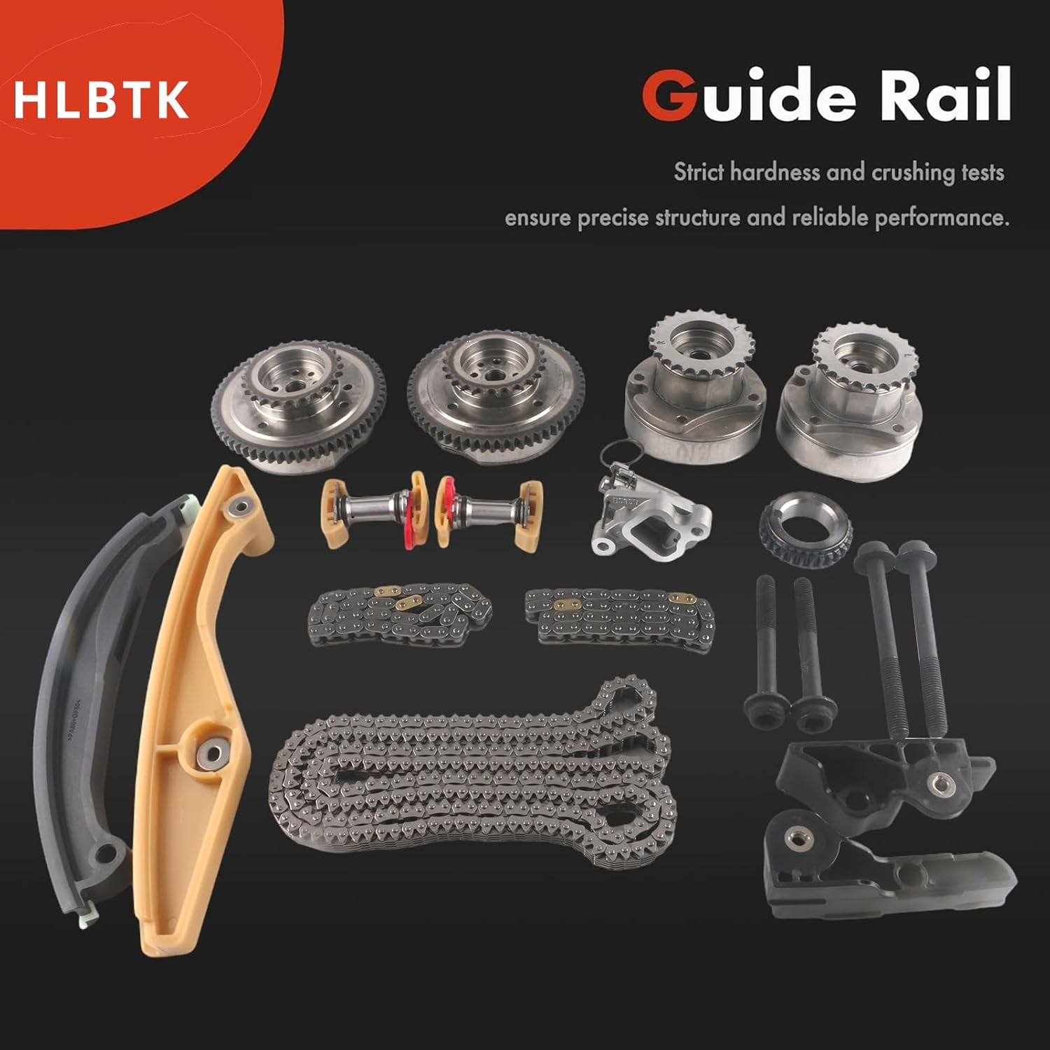 AT4Z6B274A AT4Z6L266B 90738S Engine Timing Chain Kit with VVT Cam Phaser Fits for Ford Edge Expedition Explorer Mustang/for Lincoln MKX Navigator Nautilus/for Hyundai Elantra Tuscon 2011-2020