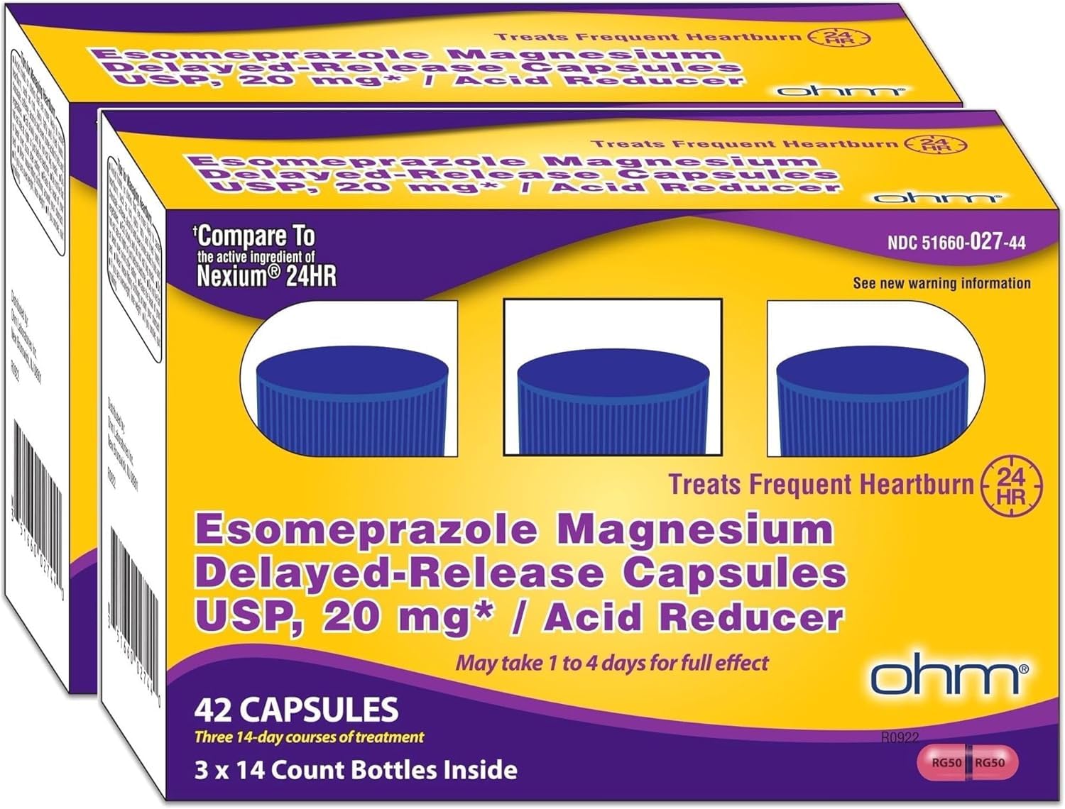 Ohm Esomeprazole Magnesium Delayed Release Capsules 20mg, 42 Count — Amazon image 9