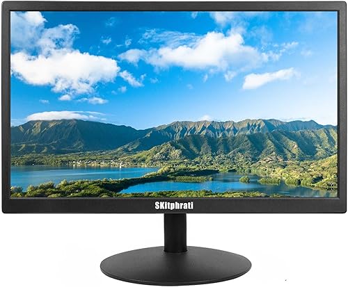 Monitor de PC de 17 Pulgadas LED Monitor 1440x900, 75HZ, 5Ms, 16:10, Ángulo de Visión 95°(Horizontal), Panel TN, Montable en Pared VESA, Puerto VGA
