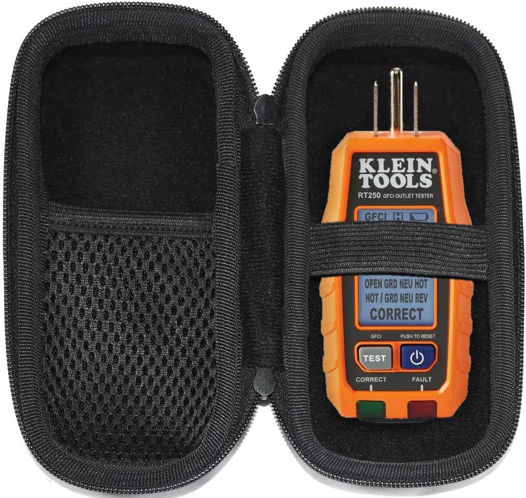 Suw Hard Travel Case for Klein Tools RT250 GFCI Receptacle Tester with LCD Display (Only Case)