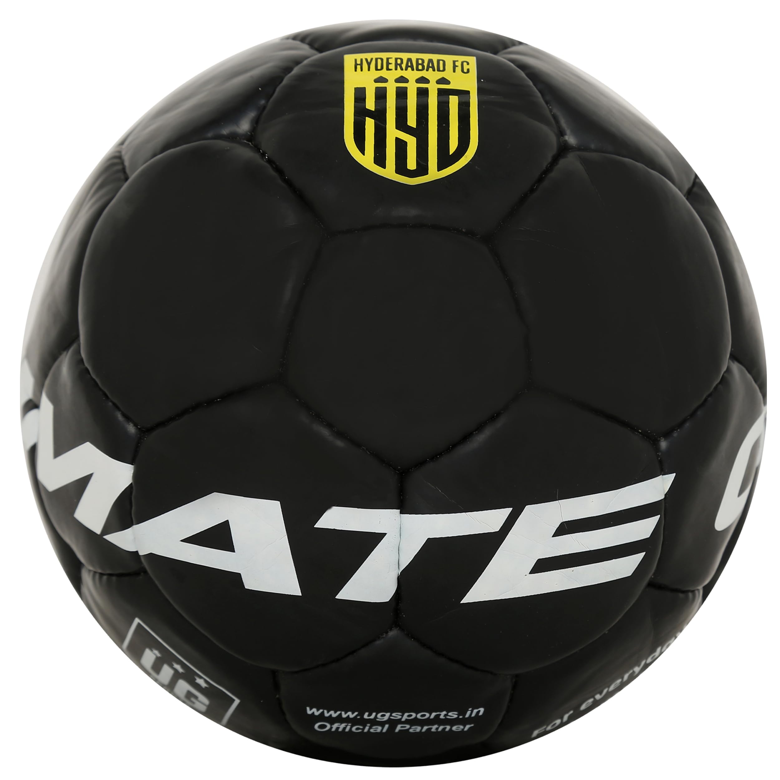 UG Sports Hand Stitched Football for Youth and Adult | Suitable for Hard Ground Without Grass, Training | Professional Soccer PU Classic Black Football Size- 5-image-43