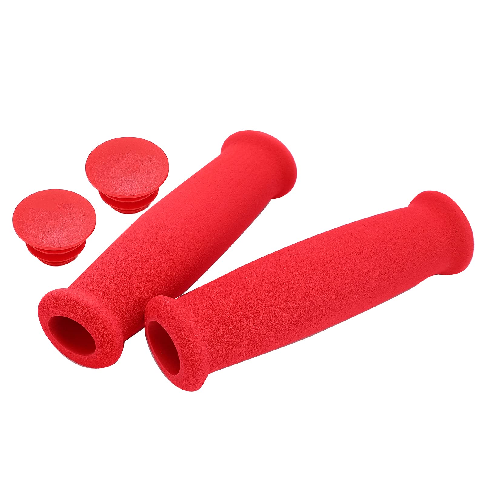 2PCS Bikes Handle Bar Cover Grips, Foam Sponge Bikes Handlebar Grips, Avoid Slip and Lightweight Mountain Bikes Handle Bar Grips, Bikes Hand Bar End Grips for Road Mountain Bike(red)