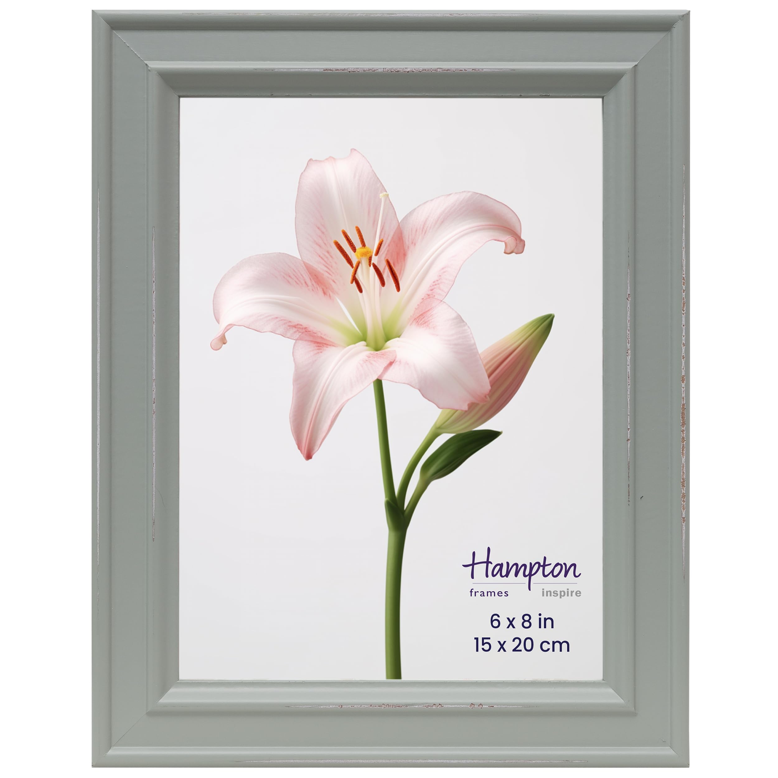 inspire By Hampton PALOMA 6x8 (15x20cm) Sage Green Picture Photo Frame Glass IBH-PAL301968S