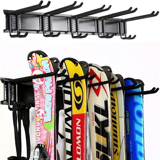 Ultrawall Ski Rack Wall Mounted for Garage Organizer