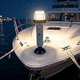 VIHOSE Portable LED Stern Light with Suction Cup Battery Operated Bow/stern Navigation Light 100, 000-hour LED Heavy-duty Sealed Switch for Night Paddling Fishing