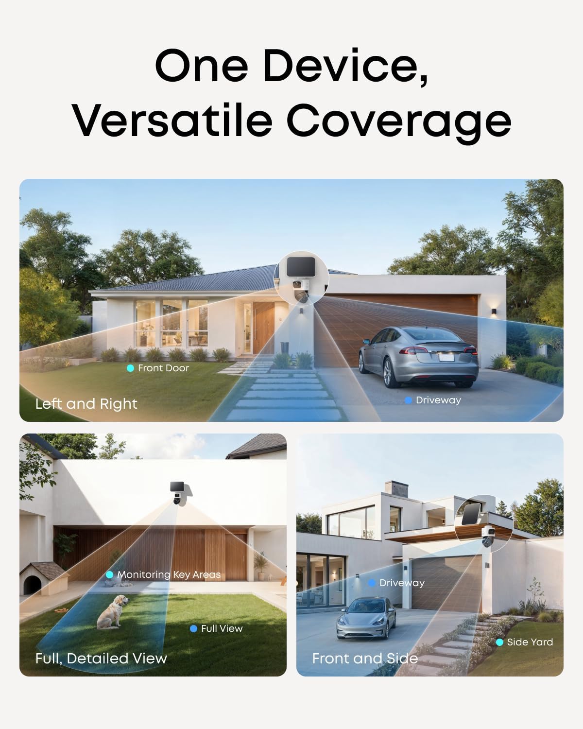 eufy Security eufyCam S4 2-Cam Kit,4K Solar Camera Wireless Outdoor, Triple Lens Bullet-PTZ Cam, 360° View, Cross-Cam Track, AI Recognition, 8X Zoom, Color Night Vision, 0 Monthly Fee, Local Storage - Image 3