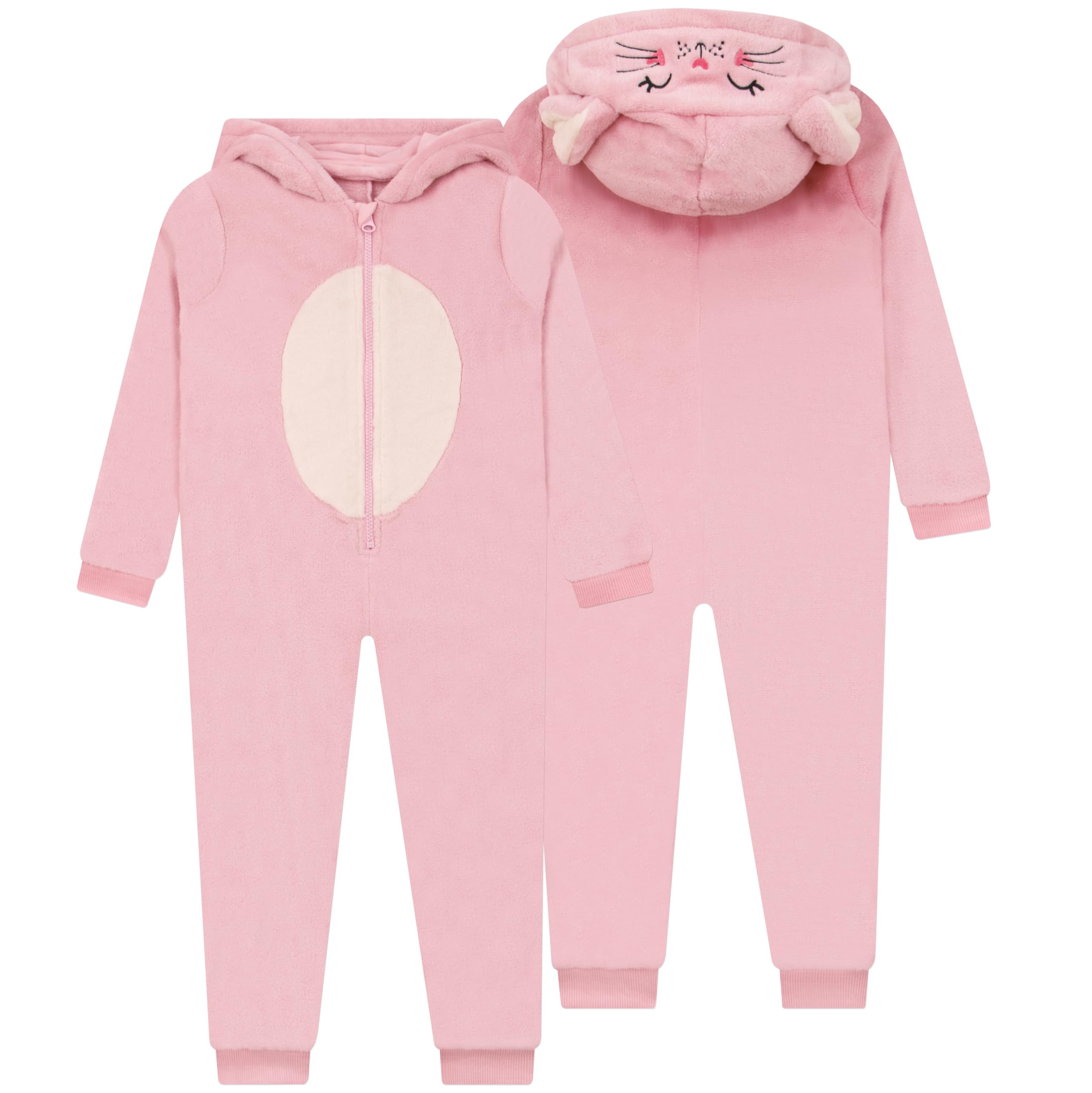 Harry Bear Combinaison Pyjama Enfant A Capuche Ours Lapin Ou Dinosaure en Polaire Douce avec Fermeture Eclair Pyjama Tout