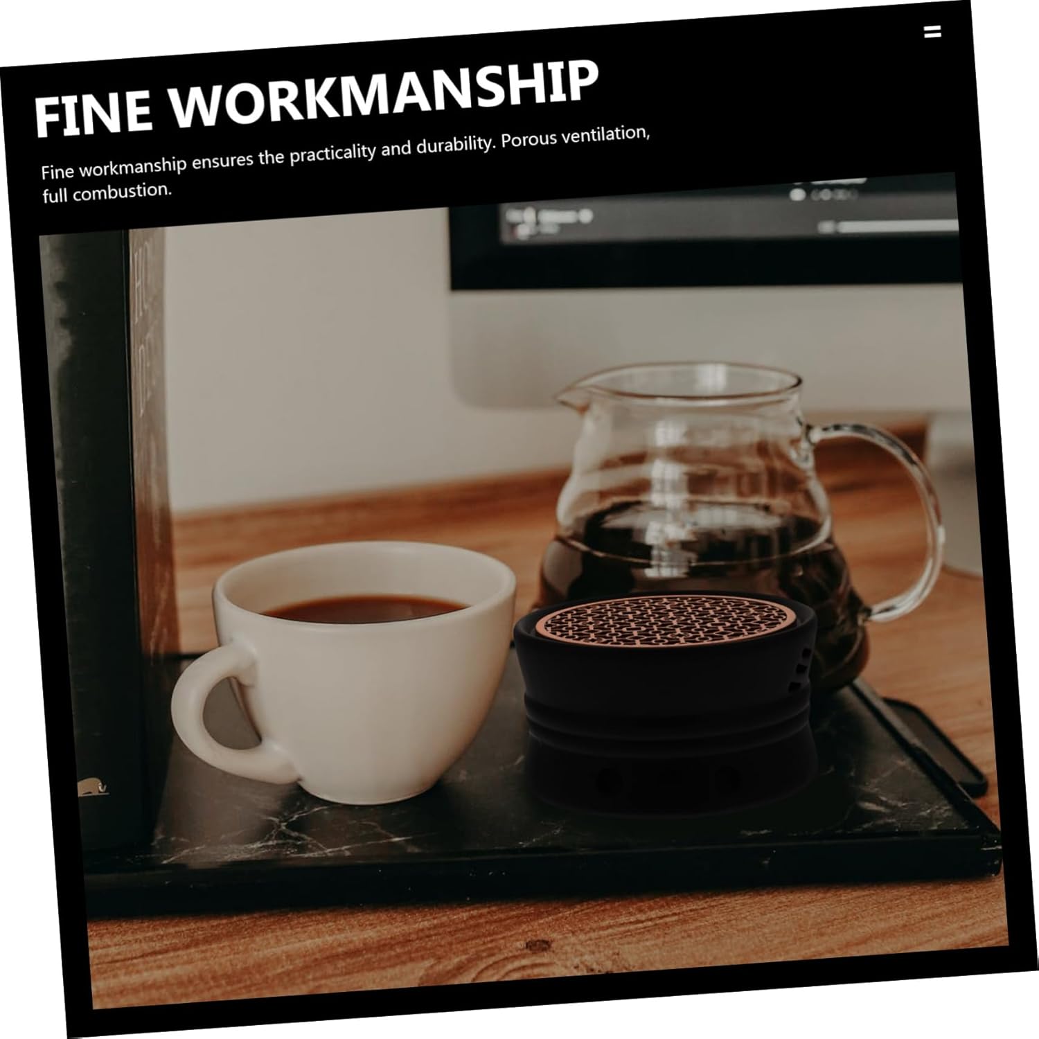 Alipis Ceramic Tea Stove Heater Warmer Japanese Style Candle Tea Warmer for Comfortable Brewing