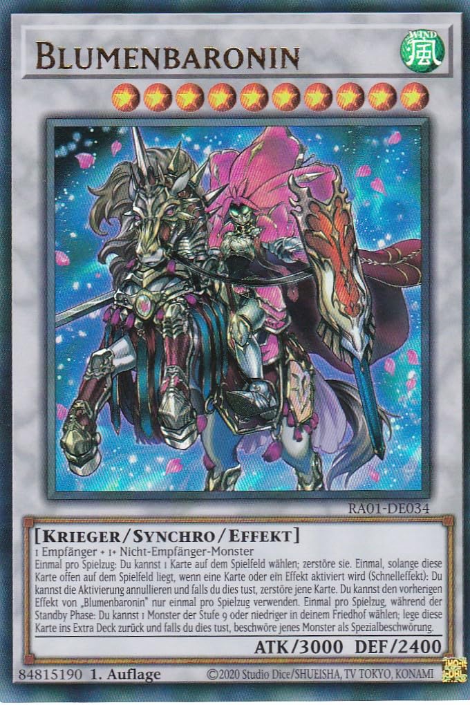 RA01-DE034 - Blumenbaronin - Ultimate Rare - 1. Auflage - DEUTSCH - 25th Anniversary Rarity Collection - mit LMS Trading Fieldcenter-Karte Yugioh