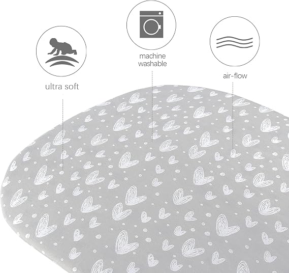 Bassinet Mattress Pad Covers and Sheets for 4moms Mamaroo Sleep Bassinet