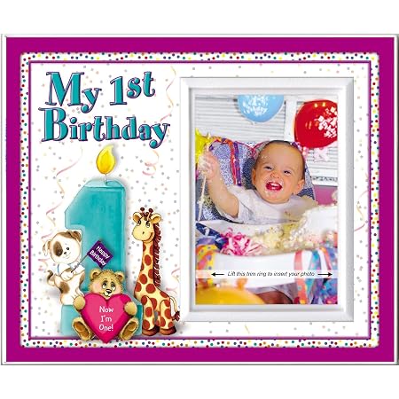 Amazon.com - KATE POSH - My First (1st) Birthday Picture Frame ...
