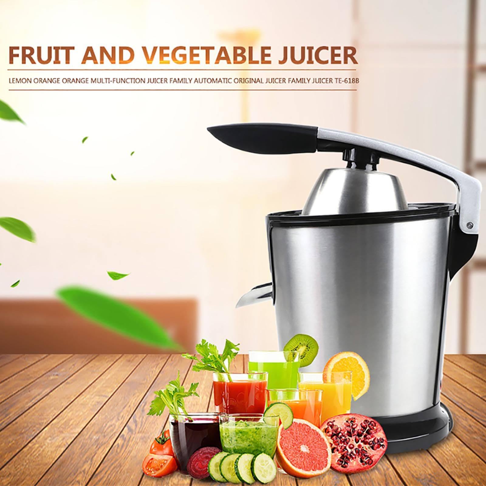 160-W-Zitruspresse, Elektrische Orangenpresse Aus Edelstahl, Filtert Kerne Und Fruchtfleisch, Hohe Saftausbeute, Bereitet Frischen Saft Aus Orangen, Zitronen, Grapefruits, Limetten