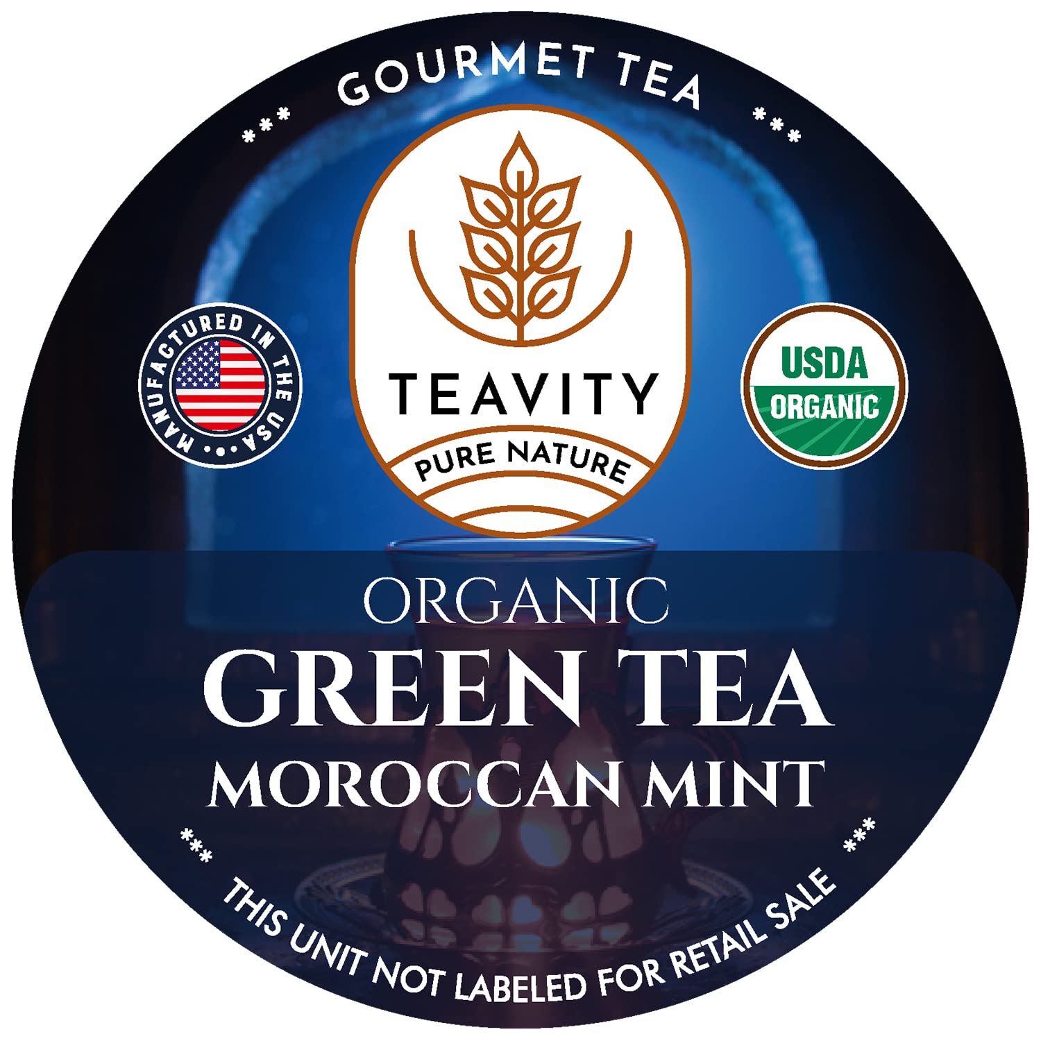 Organic Moroccan Mint Tea And Green Tea Pods For Keurig