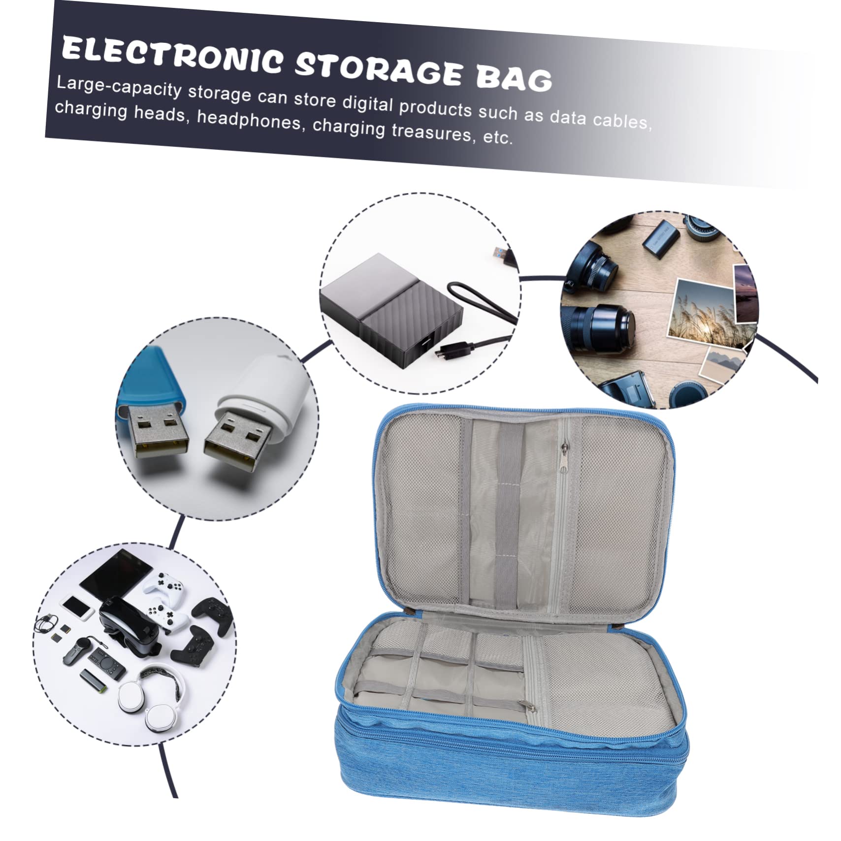CIYODO Borsa Organizer Cavi da Viaggio in Poliestere — immagine 9 di 10