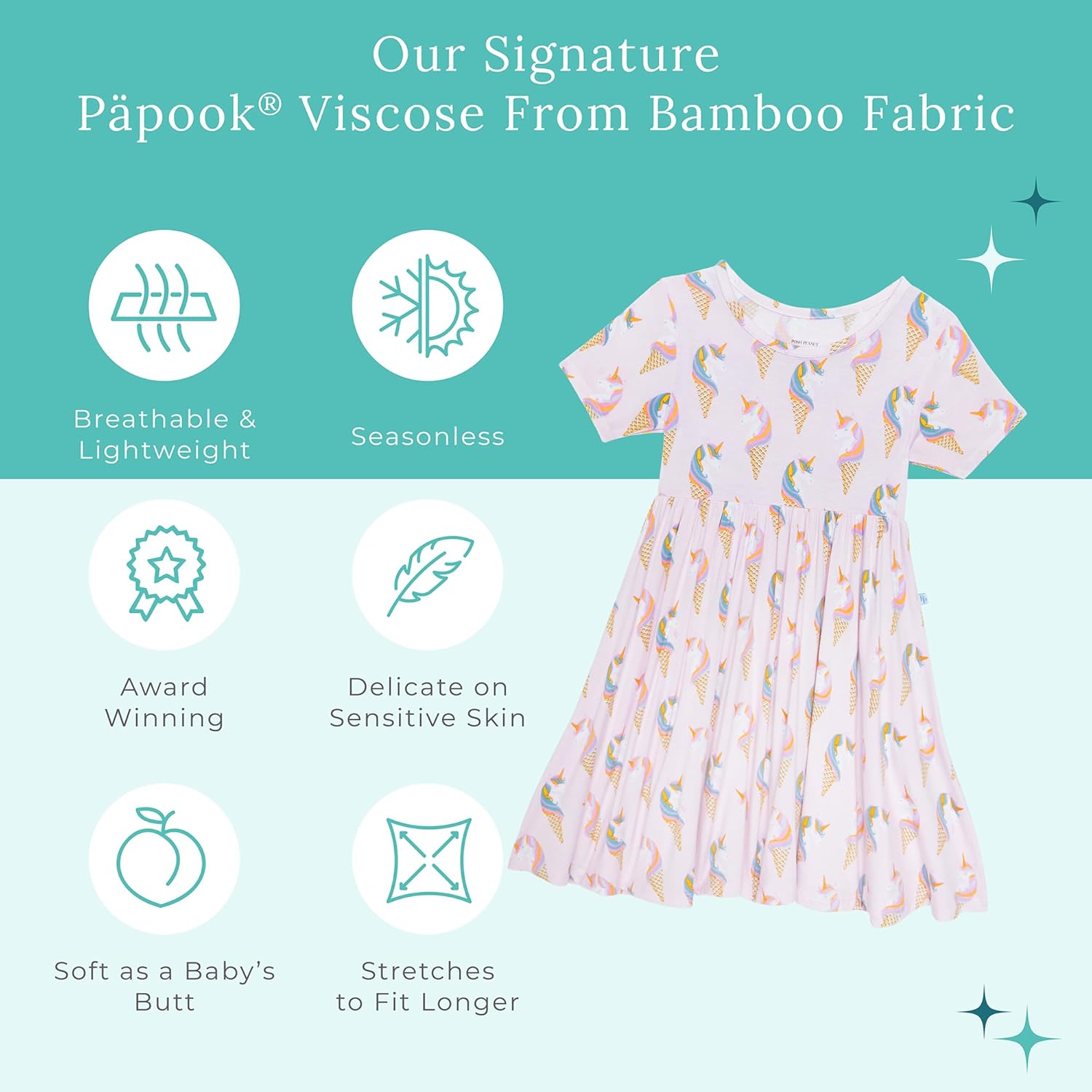 Posh Peanut Girls Dresses – Soft Toddler Twirl Dress Made with Viscose from Bamboo – Fall, Spring, Summer Dresses for Girls - Image 5