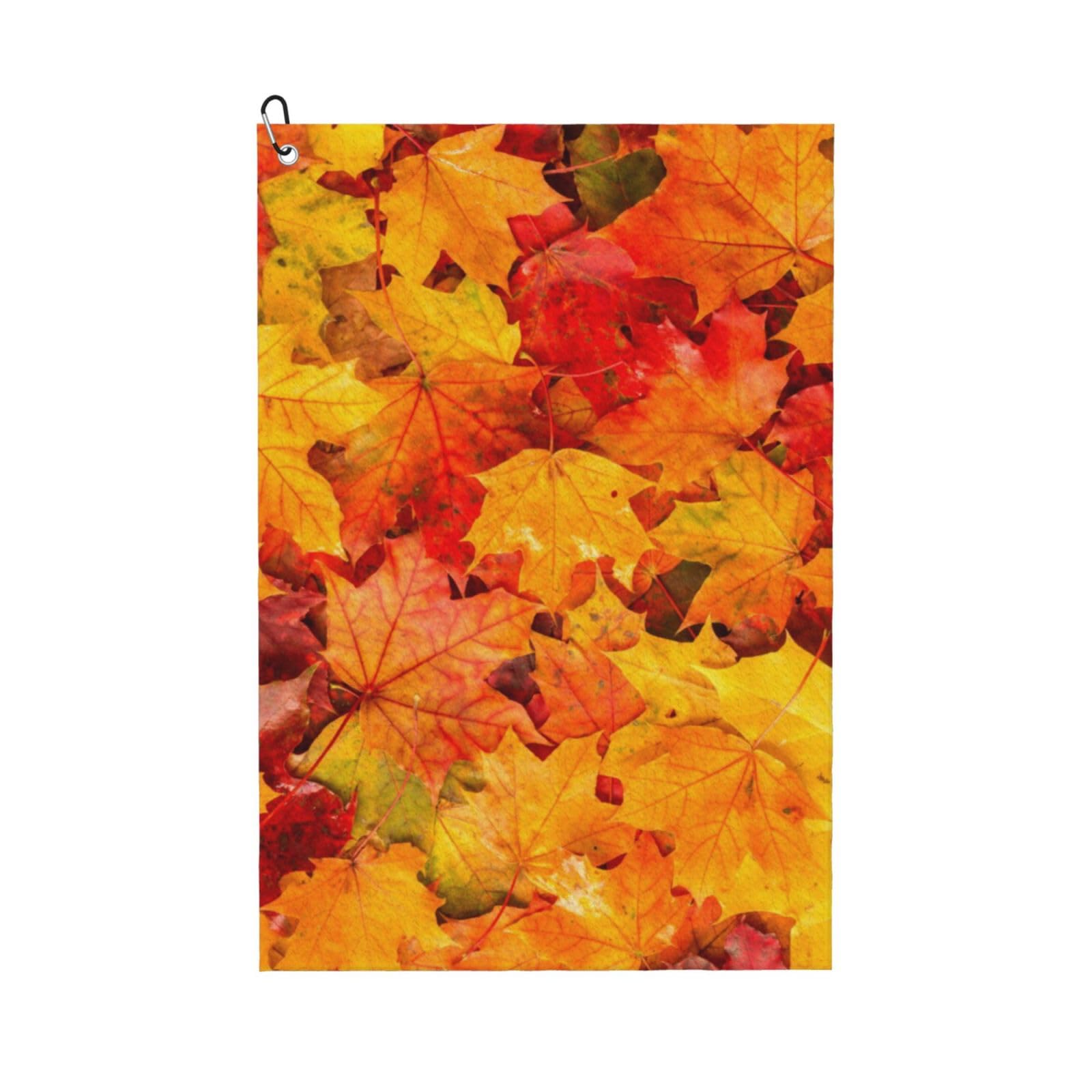 Hnnkloy Maple Leaves, 16x24 in Portable Waffle Golf Towels with Carabiner Clip for Golf Bag