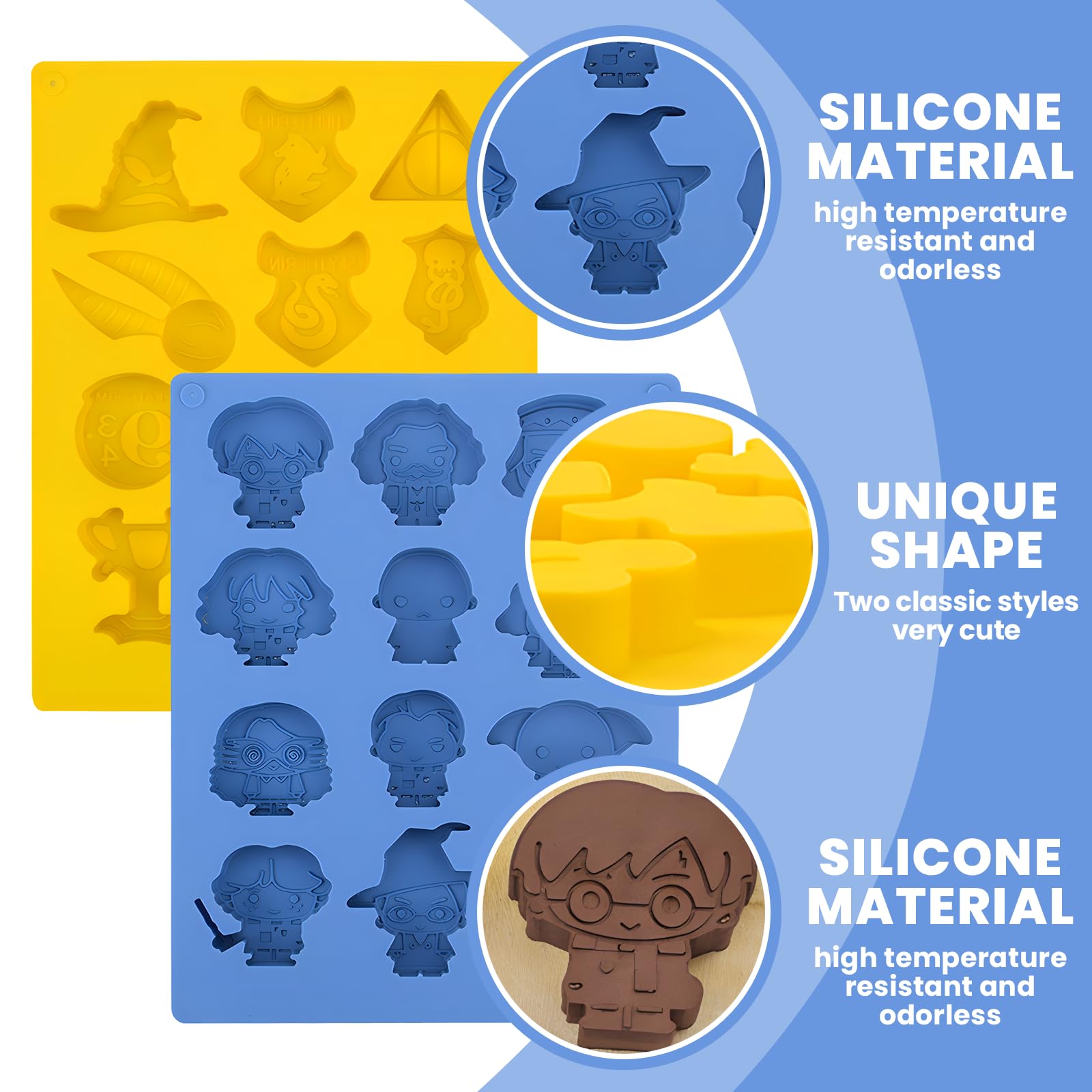 Molde de silicona para bombones (2 unidades) con 2 pipetas, diseño de,Adecuado para hacer chocolate, cubitos de hielo