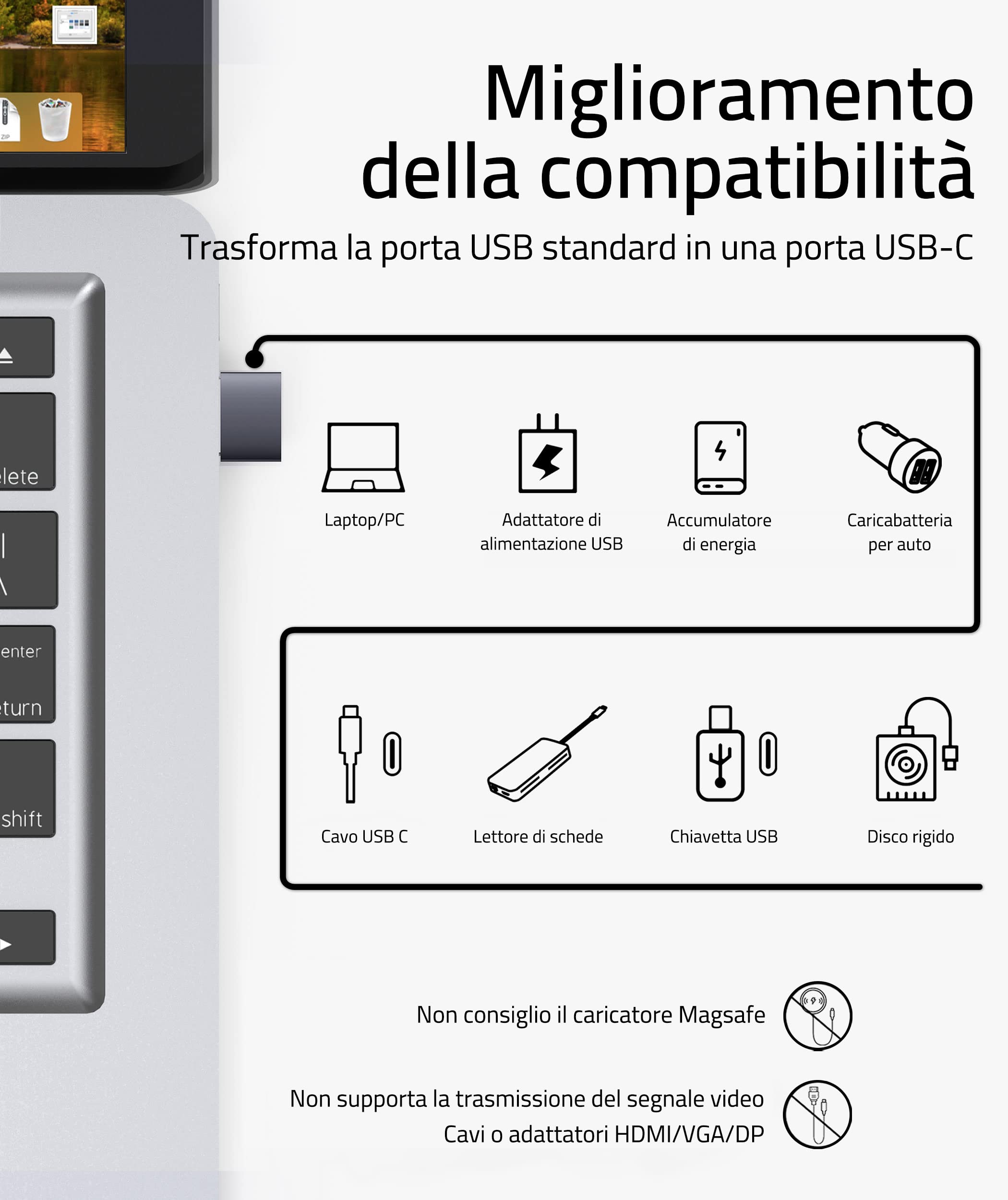 Syntech - Adattatore USB C femmina a USB maschio (3 pezzi), convertitore da tipo C a USB A, compatibile con iPhone 12 13 14 15 Pro Max, computer portatili, Caricabatterie, Samsung Galaxy