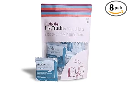 The Whole Truth - Mini Protein Bars | Coconut Cocoa | Pack of 8 x 27g each | No Added Sugar | No Preservatives | No Artificial Sweeteners | No Gluten or Soy | All Natural Ingredients