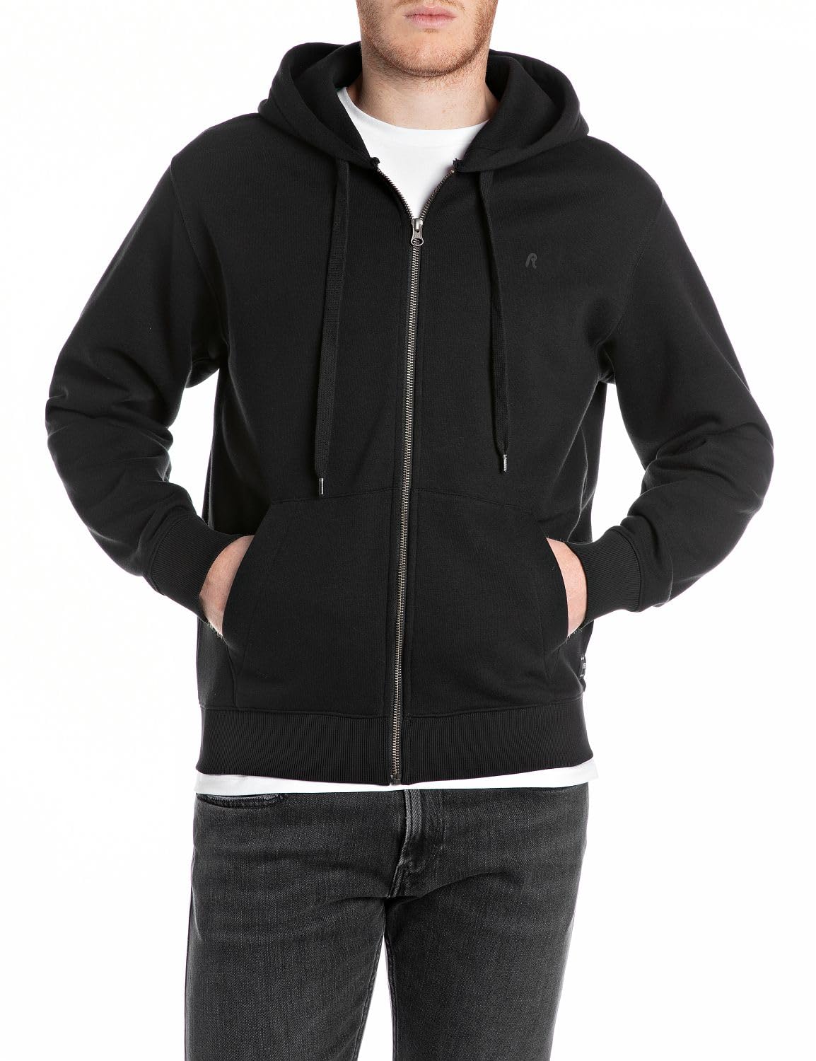 Replay Men's Hoodie, 098 Black, XXL