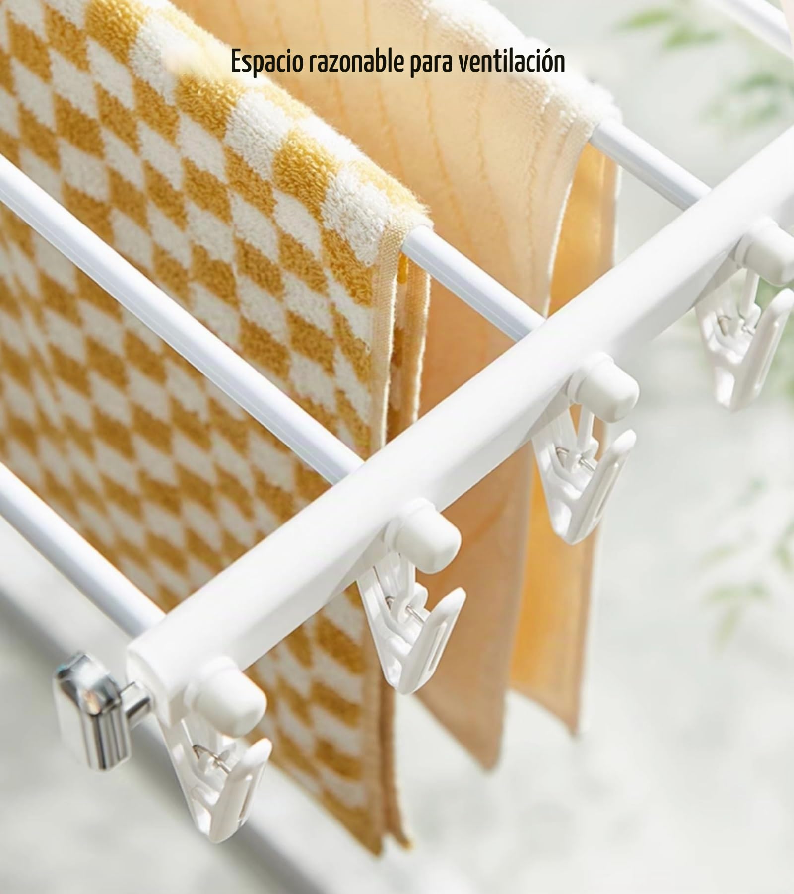 Perchero Plegable Perchero de Ventosa con 10 Ganchos Secador de Toallas Portátil Secador de Ropa de Viaje para Ropa Interior Exterior(Weiß)