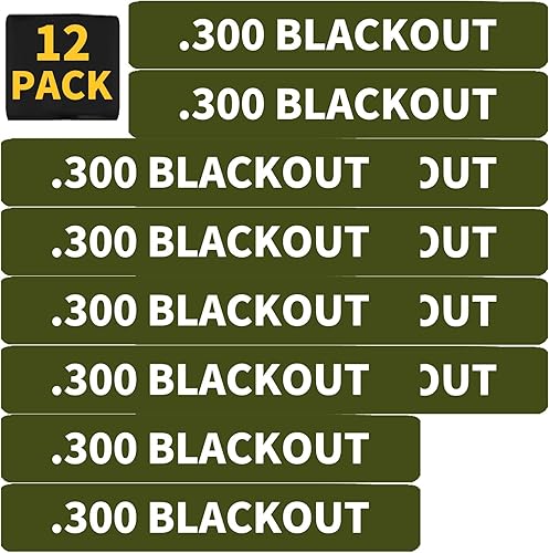 Paquete de 12 bandas de marcado Miaozhun .300 Blackout Magazine 300 BLK Magazine Calibre Identificación