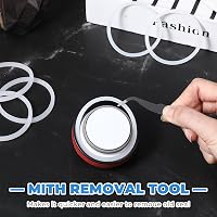 Set 6 garnituri de etanșare din silicon O-ring Yolev pentru capace de sticle cu gura largă, cu pensetă pentru înlocuire, garnitură de etanșare anti-scurgere pentru sticle de apă 7