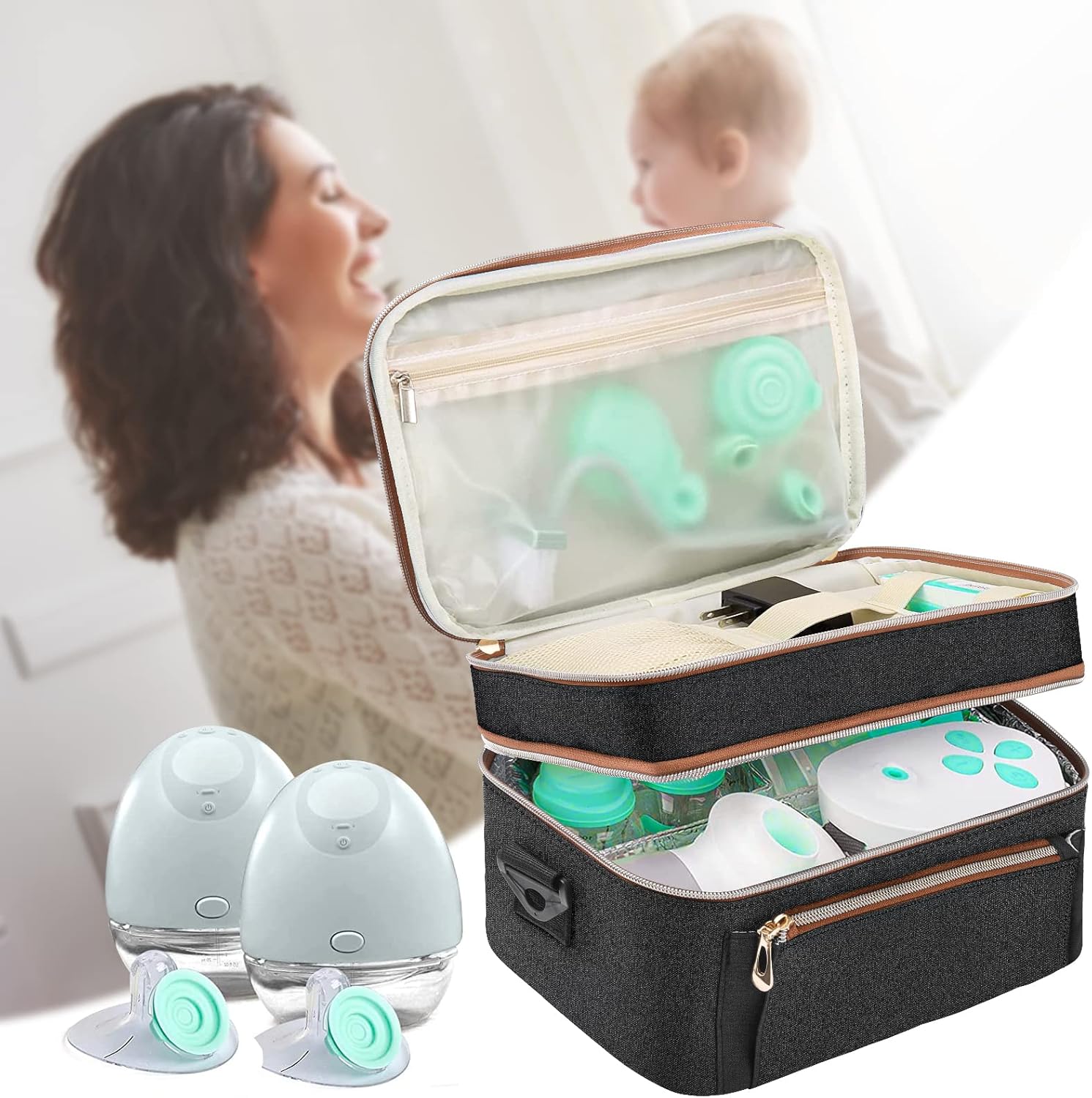 Breast Pump Bag, Wearable Breastfeeding Pump Bag