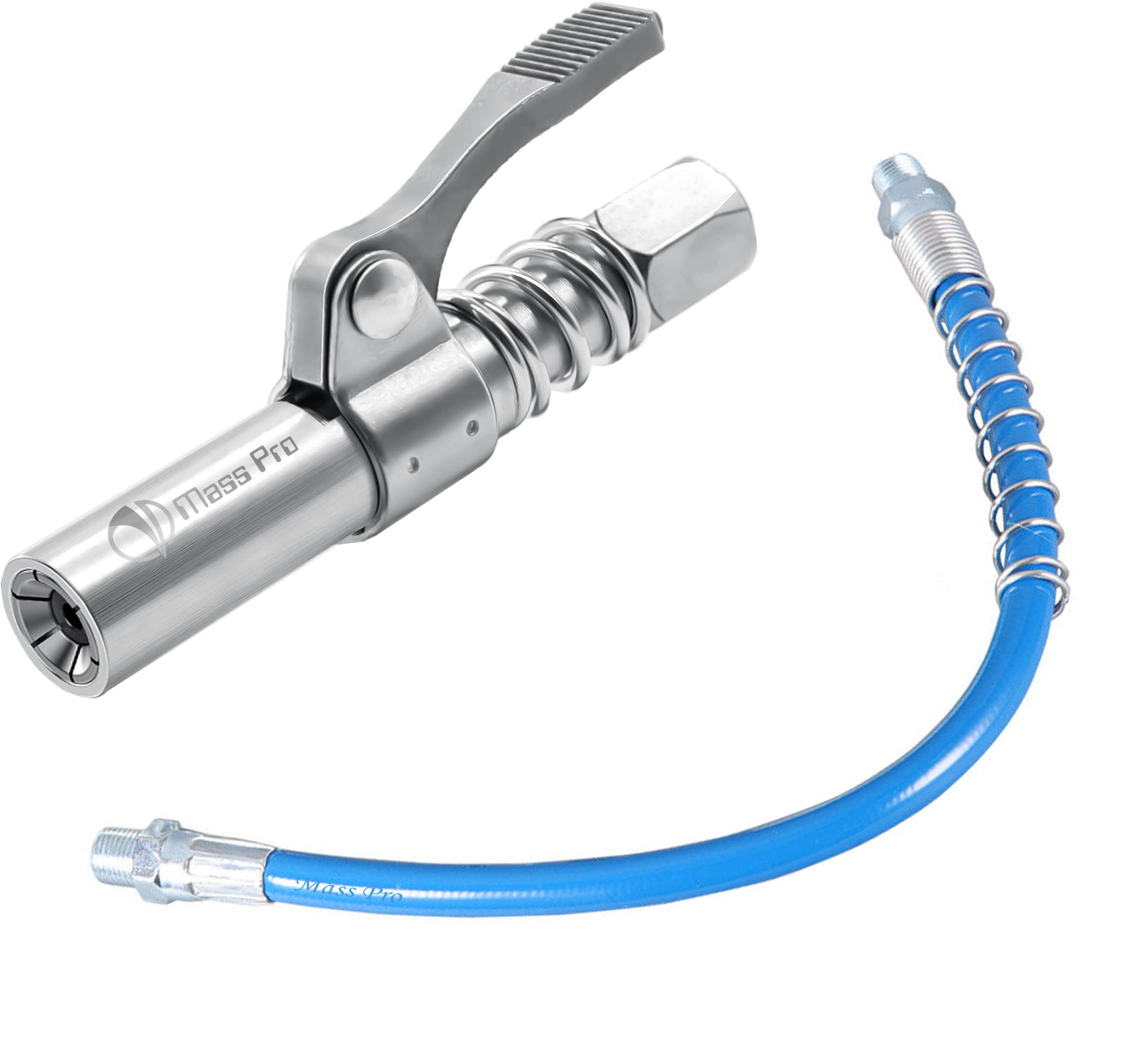 Mass Pro Grease Guns Coupler, Quick Release Strong Lock on Greases Guns Couplers, Single Handle Gear Oil Nozzle with Spring Flex Hose, for All Standard Automotive Grease Guns-image-49