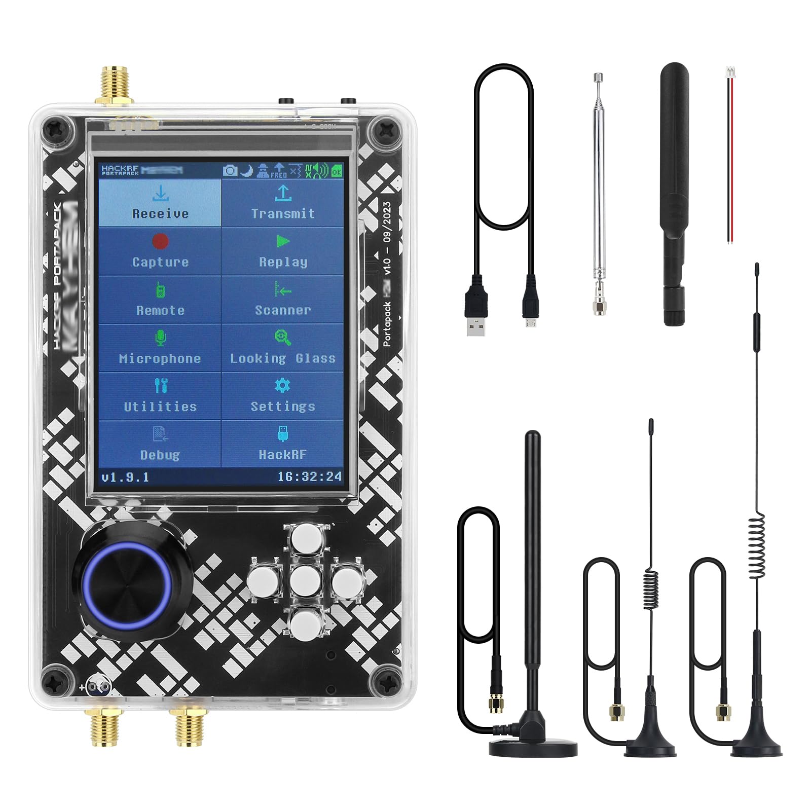 Hamgeek HackRF One R9 V2.0.2 SDR Radio and PortaPackH2M Includes 5