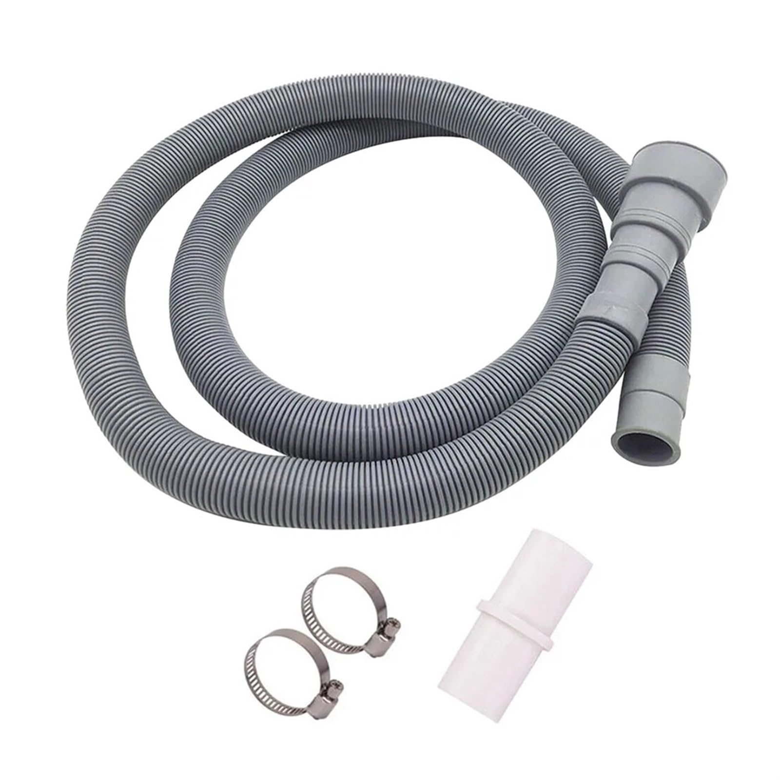 Rrypbovg 200Cm Washing Machine Drain Hose 70/150/ Drain Pipe Washing Machine Dishwasher Drain Waste Hose Extension Pipe With Hose Clamps Set Wash Machine Accesories