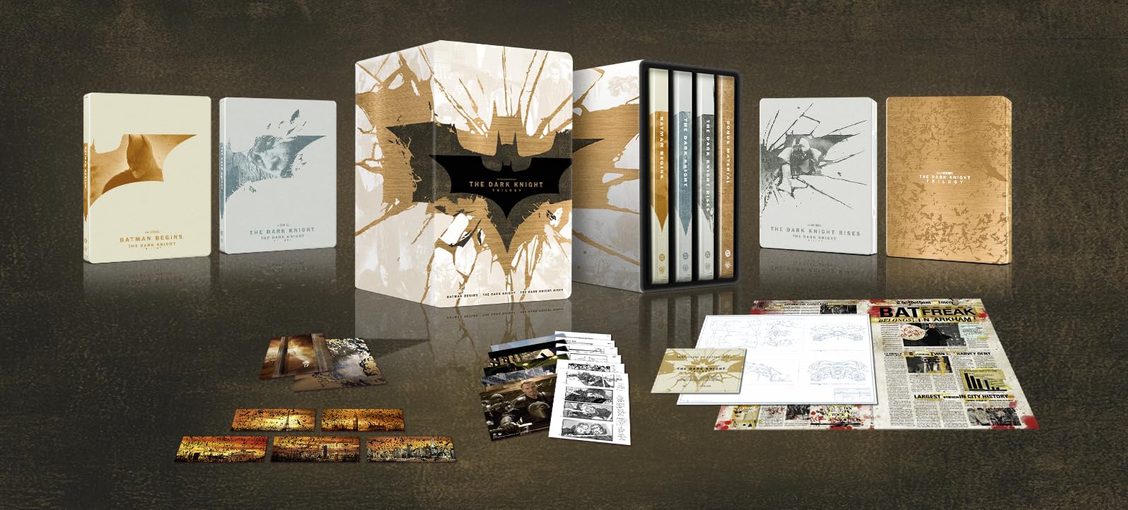 The Dark Knight Trilogy 20th Anniversary Steelbook Collection [4K Ultra HD]​[2005] [Blu-​ray] [Region Free]